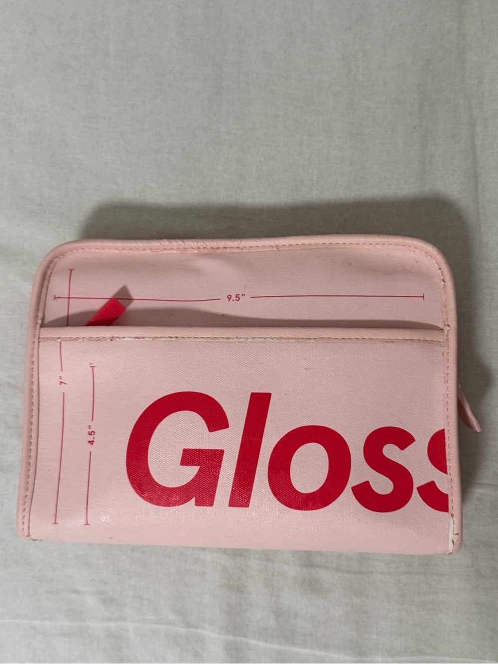 Glossier The Beauty Makeup Bag Pink & Red